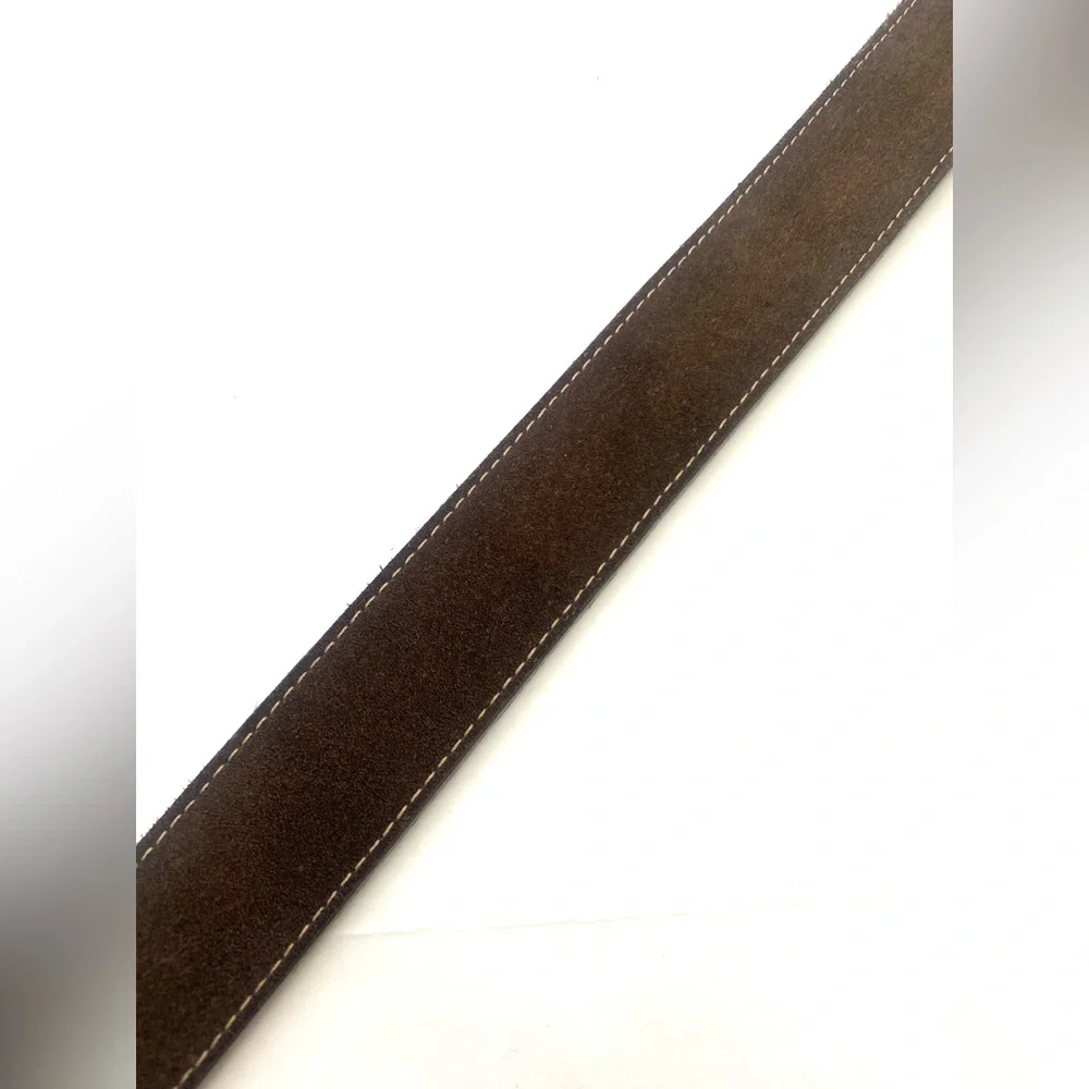 Orvis Men's Brown Suede Leather Trouser Belt